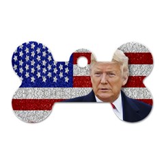 Trump President Sticker Design Dog Tag Bone (one Side) by dflcprintsclothing