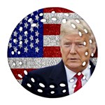 Trump President Sticker Design Round Filigree Ornament (Two Sides) Back