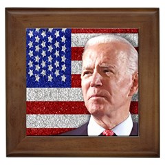 Biden President Sticker Design Framed Tile by dflcprintsclothing