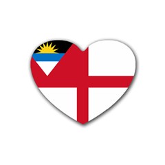 Naval Ensign Of Antigua & Barbuda Heart Coaster (4 Pack)  by abbeyz71