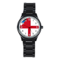 Naval Ensign Of Antigua & Barbuda Stainless Steel Round Watch by abbeyz71