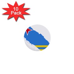 Flag Map Of Aruba 1  Mini Buttons (10 Pack)  by abbeyz71