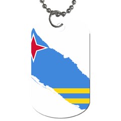 Flag Map Of Aruba Dog Tag (two Sides) by abbeyz71