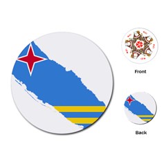 Flag Map Of Aruba Playing Cards Single Design (round) by abbeyz71