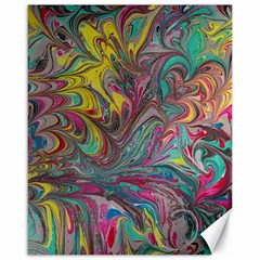 Abstract Marbling Canvas 16  X 20  by kaleidomarblingart