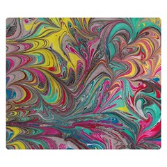 Abstract Marbling Double Sided Flano Blanket (small) 