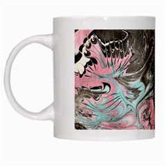 Marbling Collage White Mugs by kaleidomarblingart