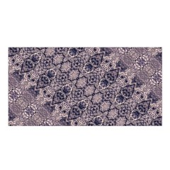 Violet Textured Mosaic Ornate Print Satin Shawl by dflcprintsclothing