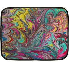 Abstract Marbling Swirls Fleece Blanket (mini) by kaleidomarblingart