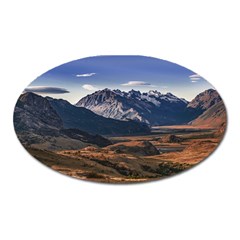 Mountain Patagonian Landscape, Santa Cruz, Argentina Oval Magnet by dflcprintsclothing