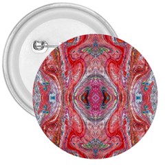 Intricate Red Marbling 3  Buttons