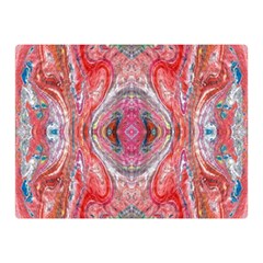 Intricate Red Marbling Double Sided Flano Blanket (mini)  by kaleidomarblingart