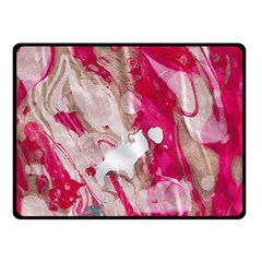 Magenta On Pink Fleece Blanket (small) by kaleidomarblingart