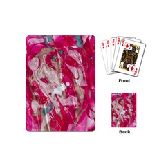 Magenta On Pink Playing Cards Single Design (mini) by kaleidomarblingart