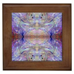 Amethyst Marbling Framed Tile by kaleidomarblingart