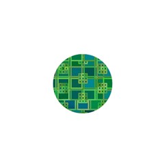 Green-abstract-geometric 1  Mini Magnets