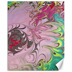 Petals With Marbling Canvas 16  X 20  by kaleidomarblingart