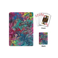 Psychedelic Marbling Patterns Iv Playing Cards Single Design (mini) by kaleidomarblingart