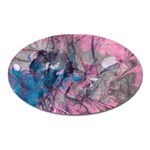 Brush strokes on marbling patterns Oval Magnet Front