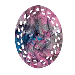 Brush Strokes On Marbling Patterns Oval Filigree Ornament (two Sides) by kaleidomarblingart