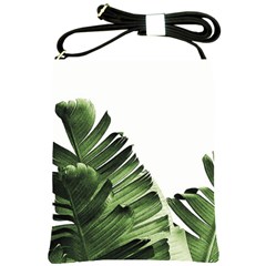 Green Banana Leaves Shoulder Sling Bag by goljakoff