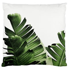 Green Banana Leaves Large Cushion Case (two Sides) by goljakoff