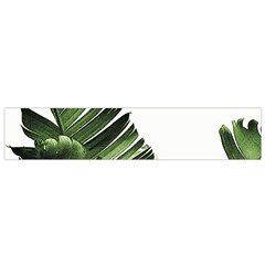 Green Banana Leaves Small Flano Scarf by goljakoff