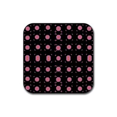 Flowers From The Summer Still In Bloom Rubber Square Coaster (4 Pack)  by pepitasart