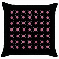 Flowers From The Summer Still In Bloom Throw Pillow Case (black) by pepitasart