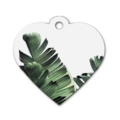 Banana Leaves Dog Tag Heart (one Side) by goljakoff