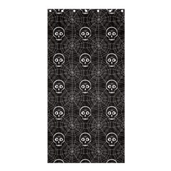 Skull And Spider Web On Dark Background Shower Curtain 36  X 72  (stall)  by FloraaplusDesign