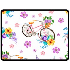 Cycle Ride Fleece Blanket (large)  by designsbymallika