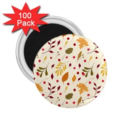 Pretty Leaves Pattern 2 25  Magnets (100 Pack)  by designsbymallika