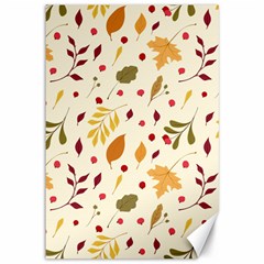 Pretty Leaves Pattern Canvas 12  X 18 