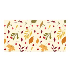 Pretty Leaves Pattern Satin Wrap