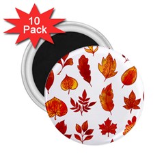 Autumn Pattern 2 25  Magnets (10 Pack) 