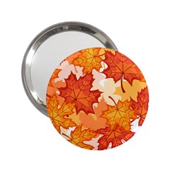 Autumn Leaves Pattern 2 25  Handbag Mirrors by designsbymallika