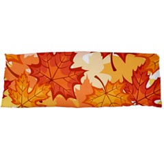 Autumn Leaves Pattern Body Pillow Case Dakimakura (two Sides) by designsbymallika