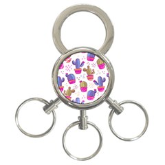 Cactus Love 4 3-ring Key Chain by designsbymallika