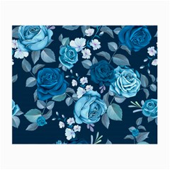 Blue Floral Print  Small Glasses Cloth by designsbymallika