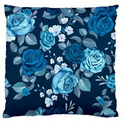 Blue Floral Print  Standard Flano Cushion Case (one Side) by designsbymallika