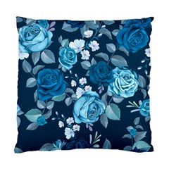 Blue Floral Print  Standard Cushion Case (two Sides) by designsbymallika