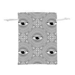 Eye Pattern Lightweight Drawstring Pouch (l)