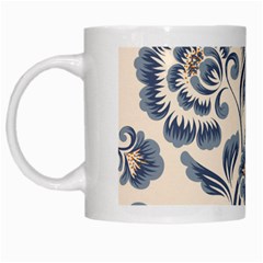 Baatik Print 5 White Mugs by designsbymallika