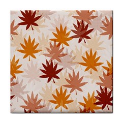 Autumn Leaves Pattern  Face Towel by designsbymallika