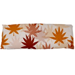 Autumn Leaves Pattern  Body Pillow Case Dakimakura (two Sides) by designsbymallika