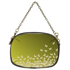 Yellow, Gold Gradient Butterflies Pattern, Cute Insects Theme Chain Purse (two Sides) by Casemiro
