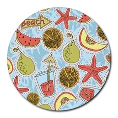 Tropical pattern Round Mousepads