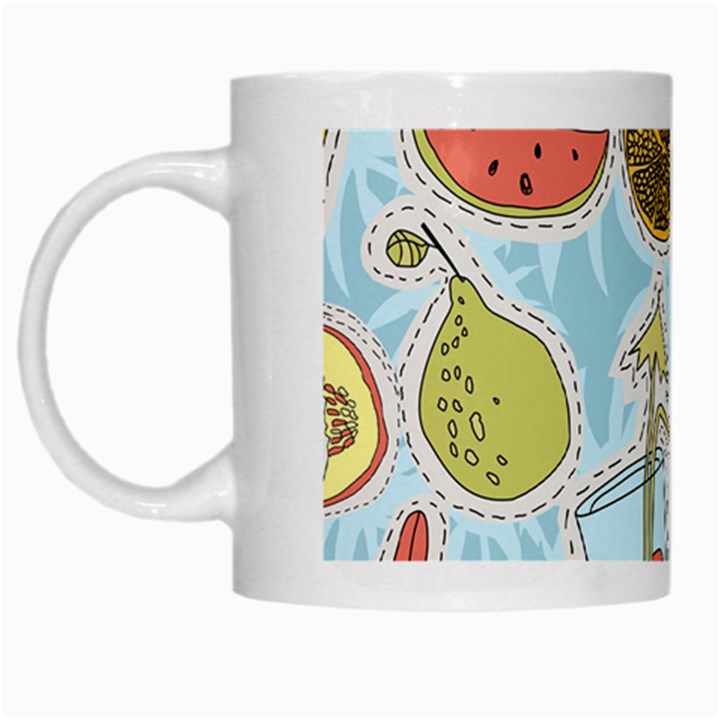 Tropical pattern White Mugs