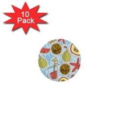 Tropical pattern 1  Mini Buttons (10 pack) 